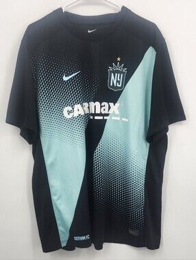 Nike NJ/NY Gotham FC Stadium Home replica soccer jersey in black and teal SZ XXL